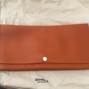 Beautiful Burnt Orange Shinola clutch